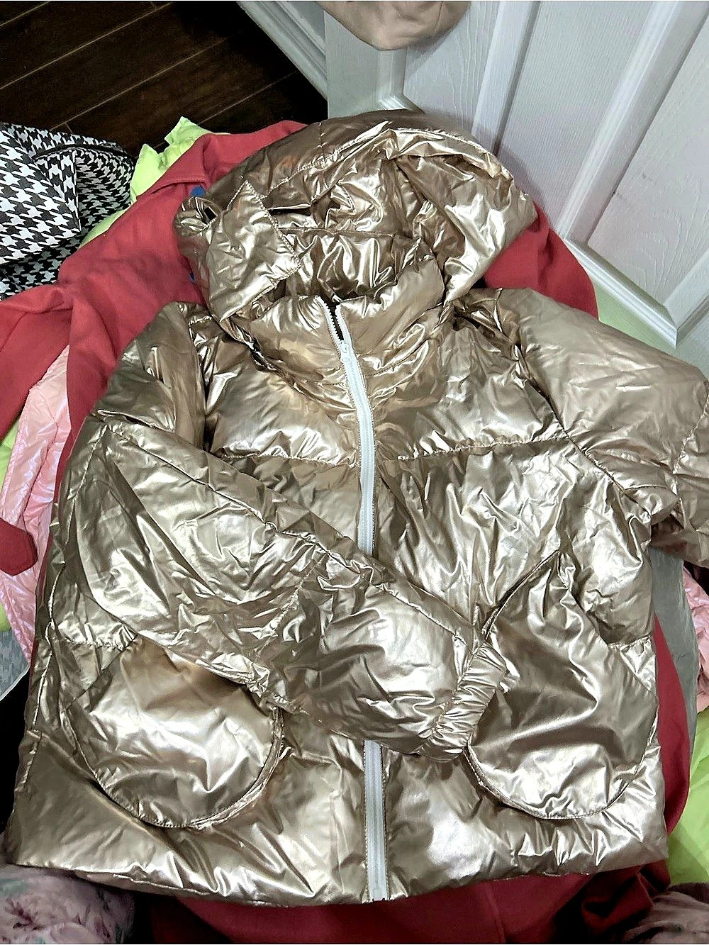 Metallic Puffer Jacket
